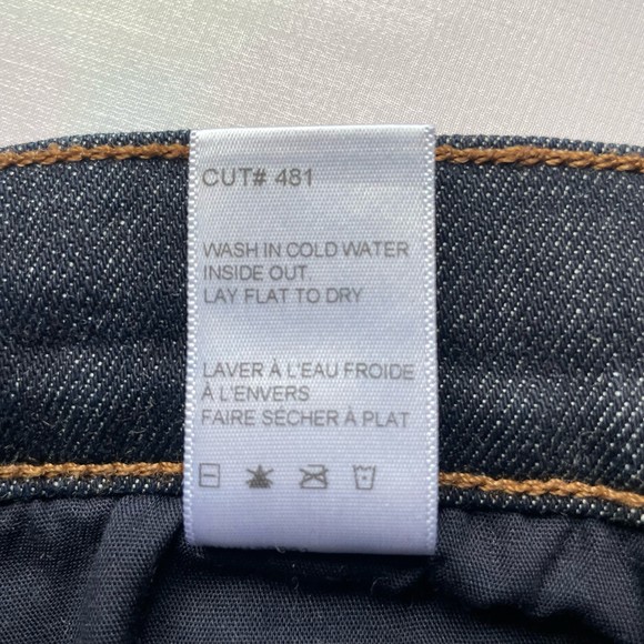 BLDWN Vented Skinny High Rise Side Slit Outer Ankle Flare Dark Blue Denim Jeans - Picture 13 of 17